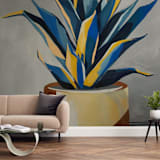 "Get To The Point" - Wall Mural in Royal Blue by Marla Beyer - In a Room