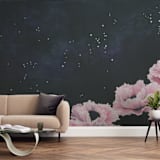 "Awakening" - Wall Mural in Pink by Emily Magone - In a Room
