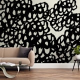 "Black Sheep" - Wall Mural in charcoal by rose lindo - In a Room