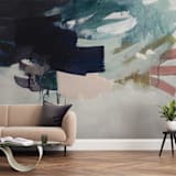 "Following The Pack" - Wall Mural in Navy by Jennifer Daily - In a Room