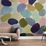 "Disarray" - Wall Mural in Soft Beige by melanie mikecz - In a Room