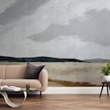 "US 90 To Valentine" - Wall Mural in Misty by Kati Ramer - In a Room