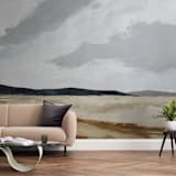 "US 90 To Valentine" - Wall Mural in Misty by Kati Ramer - In a Room