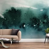 "misty forest" - Wall Mural in Forest by Lindsay Megahed - In a Room