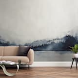 "Alaska from Sea" - Wall Mural in White by Kelsey McNatt - In a Room