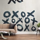 "XO Sol" - Wall Mural in Midnight by Michelle Owenby Design - In a Room