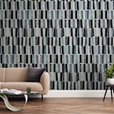 "Tonality" - Wall Mural in Slate by Sara Hicks Malone - In a Room