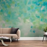 "Bountiful" - Wall Mural in Mint by Amy Gray - In a Room