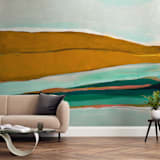 "Arctic Ice" - Wall Mural in Ice by Caryn Owen - In a Room
