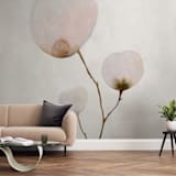 "Mokuren03" - Wall Mural in Pale Pink by jinseikou - In a Room