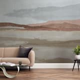 "Blushing Expanse" - Wall Mural in Sand by Kati Ramer - In a Room