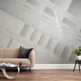 "Bright Stairway" - Wall Mural in Snowy White by Ilze Lucero - In a Room