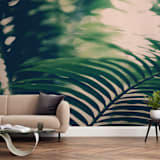 "Labyrinths" - Wall Mural in Forest Green by ALICIA BOCK - In a Room