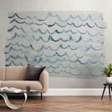 "waves" - Wall Mural in Smoke by Kelly Witmer - In a Room