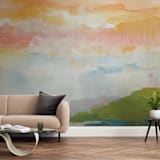 "Leaving Ojai" - Wall Mural in Sunset by sue prue - In a Room