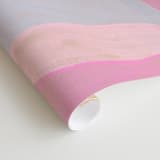 "Painted Geo Overlay" - Wall Mural in Pink by Amy Toneys - Close-up