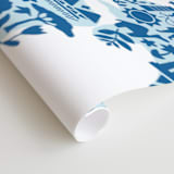 "Little Big World Map" - Wall Mural in Navy by Jessie Steury - Close-up