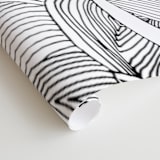 "Peek A Boo" - Wall Mural in White by Helen H Wu - Close-up