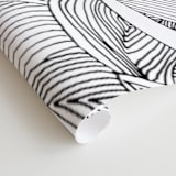 "Peek A Boo" - Wall Mural in White by Helen H Wu - Close-up