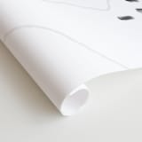 "Speckled" - Wall Mural in White by JoAnn Jinks - Close-up