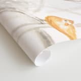 "Birds on trees" - Wall Mural in White by Flavia Carneiro - Close-up