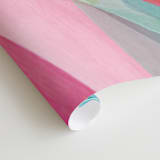 "Kaleidoscope No.1" - Wall Mural in Coral by Hooray Creative - Close-up