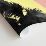 "Palm Tree Silhouette" - Wall Mural in Sunset by Cass Loh - Close-up