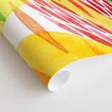 "Tropical" - Wall Mural in White by Alexandra Dzh - Close-up