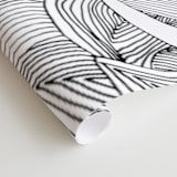 "Peek A Boo" - Wall Mural in White by Helen H Wu - Close-up