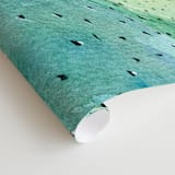 "Cacti" - Wall Mural in White by Alexandra Dzh - Close-up