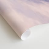 "Cotton Candy Sky" - Wall Mural in White by Kamala Nahas - Close-up