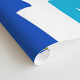 "Tantrum" - Wall Mural in Electric Blue by Nathalie Chikhi - Close-up