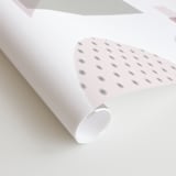 "Geometric Alphabet" - Wall Mural in White by Amy Payne - Close-up
