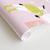 "Home is the Happiest Place" - Wall Mural in White by Eve Schultz - Close-up
