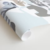 "Wild World Map" - Wall Mural in White by Jessie Steury - Close-up
