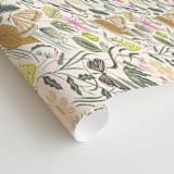 "Folk Butterflies" - Wall Mural in Cream by Morgan Ramberg - Close-up