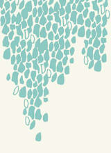 "It's Raining Red" - Wall Mural in Aqua by rose lindo - Full Size