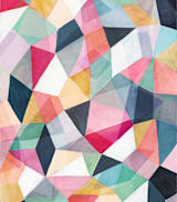"Kaleidoscope No.1" - Wall Mural in Coral by Hooray Creative - Full Size
