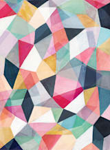 "Kaleidoscope No.1" - Wall Mural in Coral by Hooray Creative - Full Size