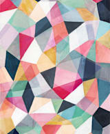 "Kaleidoscope No.1" - Wall Mural in Coral by Hooray Creative - Full Size