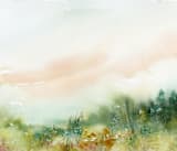 "MeadowLand" - Wall Mural in Olive Green by Lindsay Megahed - Full Size