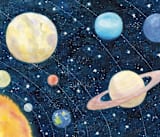 "Solar System" - Wall Mural in Starlight by Alexandra Dzh - Full Size
