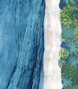 "Indigo Sea" - Wall Mural in Ocean by Denise Wong - Full Size
