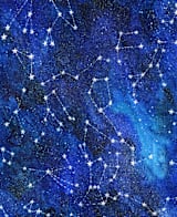 "Constellations" - Wall Mural in Starlight by Alexandra Dzh - Full Size