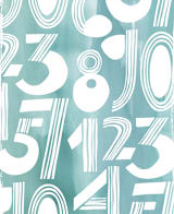 "Linear Counts" - Wall Mural in White by Daniela - Full Size