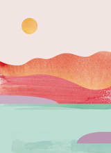 "Looking Far West" - Wall Mural in White by sue prue - Full Size