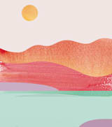 "Looking Far West" - Wall Mural in White by sue prue - Full Size