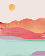 "Looking Far West" - Wall Mural in White by sue prue - Full Size