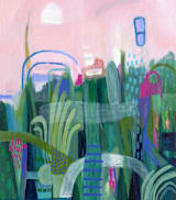 "Feel So Fine" - Wall Mural in White by Sarina Diakos - Full Size