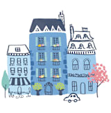 "Paris, J'adore" - Wall Mural in White by Ali Macdonald - Full Size